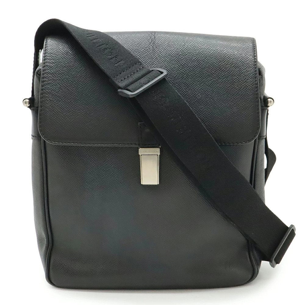 LOUIS VUITTON Taiga Yaranga Crossbody Bag Leather Ardoise Black